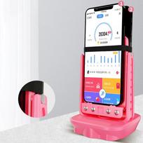 Automatinio siūbavimo purtymo telefono perjungimo įrenginys įrašymo žingsnio artefaktas judesio šepetėlio žingsnio žingsniamačio laikiklis mobiliojo telefono stovas rožinė