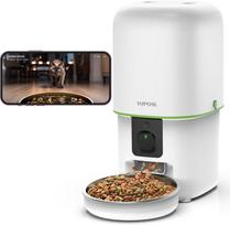Yuposl Automatic Pet Feeder Cat 4L Smartphone Remote Control 1080P Video 15 Meals balta