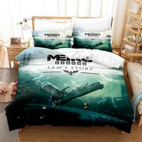 Metro exodus Beding Set Single Twin Ful Quen King-Sized Dimensionsd Dimensions Bed Linen Set Aldult Kid Bedrom Duvetcover Sets 3D Print Game bed shet 100*200cm Single blue