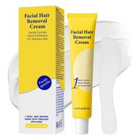 Facial Hair Removal Cream 50ML Gentle Formula Quick Effective Hair Remover with Precision Applicator for Sensitive Skin Suitable for Face Use One Size yellow
