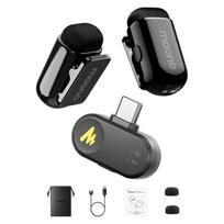 MAONO Lavalier Microphone Wireless Microphone Small and Noise Reduction Smartphone Compatible Sound Pickup 100m Transmission 6 Hours Use AI Voice juoda