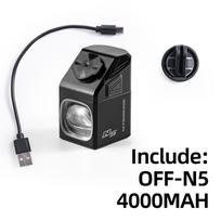 OFFBONDAGE Bicycle Light Front 1000Lumen Bike Light 4000mAh Flashlight USB Charging MTB Road Cycling Lamp Bicycle Accessories OFF N5 gray