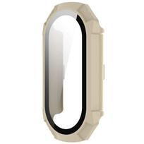 PC Case Glass For Xiaomi Mi Band 10 9 8 Anti-scratch Watchband Screen Protector Bumper for Xiomi Mi Band 9 Ceramic Miband 10 Cover Shell for mi band 8 beige