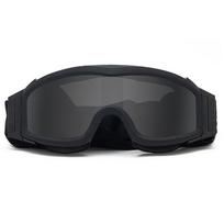 Airsoft Tactical Goggles Shooting Glasses Motorcycle Windproof Paintball CS Wargame Hiking 3 Lens Black Tan Green gray