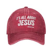 Baseball Cap It Is All About Jesus Charlie Kirk Summer Casual Trucker Hat Unisex Adult DIY Outdoor Gym Dropshipping Baseball Caps One Size pink