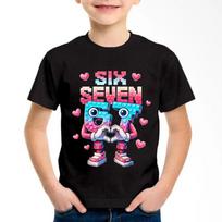 New Funny Six Seven Italian Brainrot 67 Number Graphic Print T-Shirt Boy/Girl Summer Short Sleeved Kids Comfortable Tshirt Top 140 beige