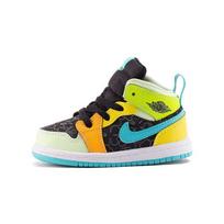 Jordan Air Jordan 1 Mid Se Slip Resistant Cushioning Mid top Toddler Shoes Black Infant And Toddler BQ6933-037 19.5 black