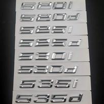 3D ABS Automobilio raidės Bagažinės emblema Ženklelis Logotipo lipdukas BMW E60 530d 530i 520d F10 520i E39 535d 535i 540i 525d F11 Priedai sc2 518i gray