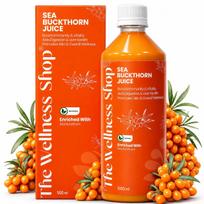 The Wellness Shop Himalajinių šaltalankių sultys 500ml | Šalto spaudimo šaltalankių uogų minkštimo koncentratas | Palaiko imunitetą, odos švytėjimą ir virškinimą