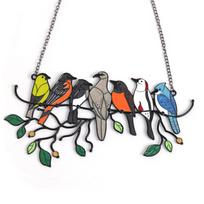 Window Hanging Birds On A Branch Suncatcher Indoor Window Hangings Decoration For Bedroom Living Room Metal#1