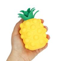 124 Pack Pop Fidget Ball Toys 3D Pineapple Squeeze Balls Popper Bubbles Sensory Ideas Teens Adults Gifts Stress Reliever Toys yellow