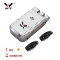 Belaidis išmanusis durų užraktas su nuotolinio valdymo pulteliu ir įmontuota atsargine baterija vagysčių prevencijai Silver, 4 remotes + Tuya Bluetooth unlock sidabras