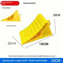 Portable Car Wheel Chock Anti Slip Waterproof Tire Stop Block for Outdoor Off Road Camping Parking Vehicle Accessory 16x10x10cm yellow