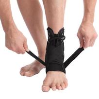 Foot Protector Full Foot Sports Ankle Support Ankle Fixed Strap Lace-up Compression Sprain Rehabilitation Protective Gear Protection Anti-Cracking S black