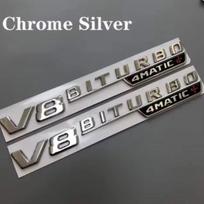 2 vnt. 3D ABS Automobilio sparno šoninis ženkliukas Mercedes Benz E63s AMG W213 W212 W205 C63S V8 BITURBO 4MATIC Emblemos lipdukai Aksesuarai gray