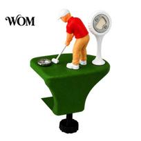 Biuro stalo butelių atidarytuvas Golf su įmontuotu metaliniu ašmenimis ir besisukančiu spaustuku, Mini golfo žaidėjo dizainas Magnetinis dangtelio gaudyklė, Smagi dovana 1pc green
