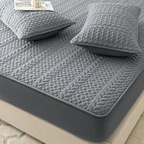 Aukščiausios kokybės vandeniui atsparus dygsniuotas čiužinio užvalkalas, paklodė su gumyte - hipoalergiškas, A klasės komfortas jūsų miegui Only 1PC Pillowcases pilka