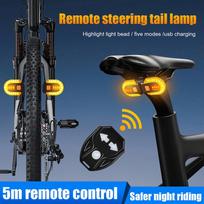 Dviračio Posūkis Galinis Žibintas LED Dviračio Lempa USB Įkraunamas Belaidis Dviračio Žibintas Galinis Mtb Galinis Žibintas Dviračio Aksesuarai 1set gray