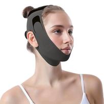 V-Shaped Face Lifting Mask for Anti-Wrinkle Chin Strap Tightening Beauty Tool Comfortable Sleep Wear Adults pilka spalva