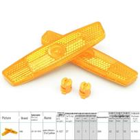 Dviračio rato stipinų atšvaitai - Įspėjamoji sagtis, pora LR-50 yellow