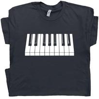 Piano Keyboard T Shirt Beethoven Mozart Keytar Keys Cool Pianist Player Gift Tee Unisex T-Shirt XXXL white
