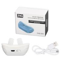 Electric Prevent Snoring Device Soft Silicone Improve Sleep Quality Nose Vents Plugs for Men Women gray