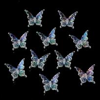10pcs/lot Glitter Colorful Butterfly Shaped Beads Charm Acrylic Loose Bead For DIY Exquisite Bracelet Necklace Jewelry Accessory gray