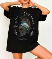 Streetwear Classic Greek Sparta Helmet Warrior Soldier Spartan T Shirts Tee Women Unisex Cotton Summer Casual Harajuku Oversized S white