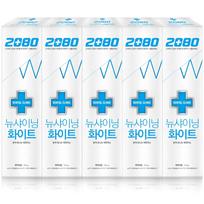 2080 Dental Clinic New Shining White Basic Toothpaste Whitening Care 140g x 5 blue