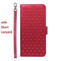 Phone Case for Samsung Galaxy A26 A16 A17 A36 A56 M56 A37 A57 Bling Leather Phone Case with Lanyard Flip Wallet Stand Cover Galaxy A26 5G