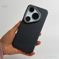 For Huawei Pura 80 Pro Pura 70 Pro+ Pura70 Ultra Case Luxury PU Matte Geometric Striped Leather Hard Back Cover Fashion Bumper Huawei Pura 80 pilka spalva