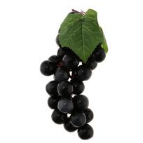 Artificial PVC Grape Bunch Fruit Shop Cabinet Display Decorative Ornament 30-head, 60-head, 8 PICK black