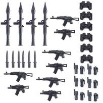 Military Weapon Set Special Forces Guns Soldier MOC SWAT Mini Action Figures Army Police Parts Model Building Block Bricks Toys black