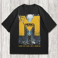 Metro Last Light, Horror Video Game Merchm Shouter Video Game T-Shirt S yellow