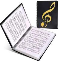 Inch A4 Sheet Music Binder 40/60 Pages Letter Size Music Storage Folder Waterproof Sheet Music Organizer for Musicians Students 60 Pages gray