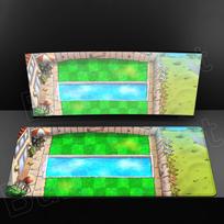 HD Printing Classic Plants Vs. Zombies All Scenes Mouse Pad  Large Mousepad Keyboard Pad Laptop Gaming PC XXL Anime Big Desk Mat 600x300x2mm green