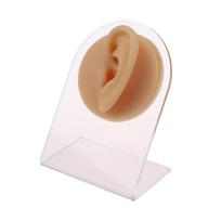 Silikoninis ausų, akių, nosies, burnos liežuvio, bambos auskarų vėrimo modelis Left Ear beige