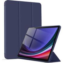For Samsung Galaxy Tab S7 S8 S9 FE 10.9'' 11'' X510 X710 Tri-fold Start Case Flip Magnetic Stand PU Leather Protective Cover Tab S7 S8 blue