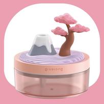 Creative Mini Landscape Humidifier With Colorful Night Light Ultra Quiet For Home Office Desktop Use A2