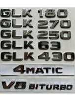 Chrome for Mercedes Benz GLK CLASS X204 GLK180 GLK200 GLK220 GLC250 GLK280 GLK300 GLK320 GLK350 GLK400 4MATIC Emblems ZB1 GLK 180 gray