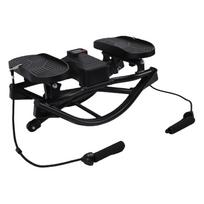 Stair Stepper with Bands Quiet HD Display Fitness Stepper for Exercising Hips Thighs Core Muscles black