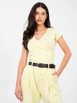 BASIC FEEL GOOD moteriški marškinėliai RVTS5636 – Ryškiai geltona – S