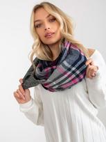 moteriška kaklo mova ATKM1402 – Pilka / rožinė – ONE SIZE