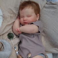 NPK 60 cm Joseph Lifelike Reborn Baby Dolls Reborn Boy Gimtadienio dovanos Žaidimo draugas prieš miegą Toy not included gray