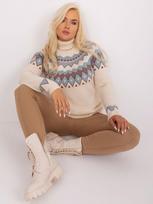P-M moteriškas megztinis PMSWPM839 – Šviesiai smėlio – XL/XXL