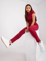 BASIC FEEL GOOD moteriškos sportinės kelnės RVDR3589 – Bordo – XS