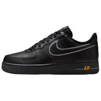 Nike Air Force 1 Low Black Laser Orange Men Sneakers Metallic-Silver IB7677-001 48.5 black