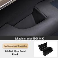 Volvo XC90/S90/XC60 Door Armrest Storage Box Protector & Silicone Pad black