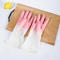 Patvarūs vandeniui atsparūs indų plovimo pirštinės: Atsparus riebalams, universalus valiklis indams, daržovėms, drabužiams Large pink