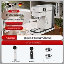 DESI Espresso Machine: Semi-Automatic with High-Pressure Milk Frother for Home, Office, or Small Commercial Use. white